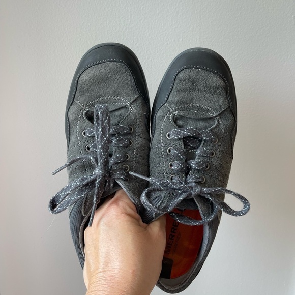 Merrell Granite gray suede Albany Lace Trail performance outdoor hiking size 7.5 - Picture 14 of 17